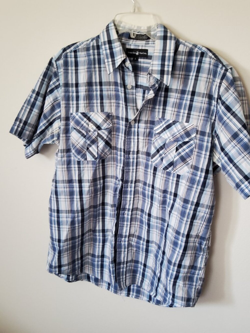 Men's Plaid Beverly Hills Polo Club shirt size L